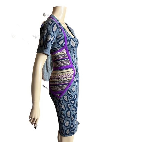 Cut25 by Yigal Azrouel Animal Print bodycon wool dress  XS NWT - Picture 6 of 13